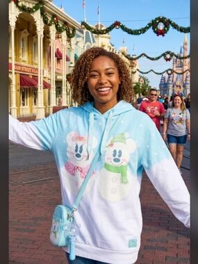 Disney Minnie & Mickey Snowman Loungefly Hoodie